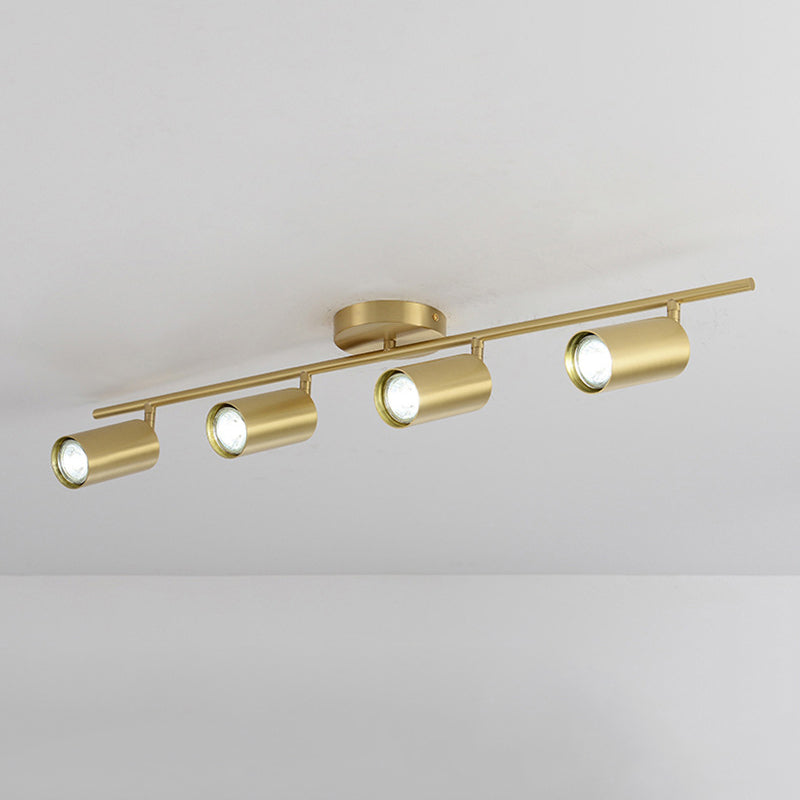 Postmodern Simplicity Cylinder Vanity Sconce Lights Brass Wall Mount Light Fixture for Bathroom