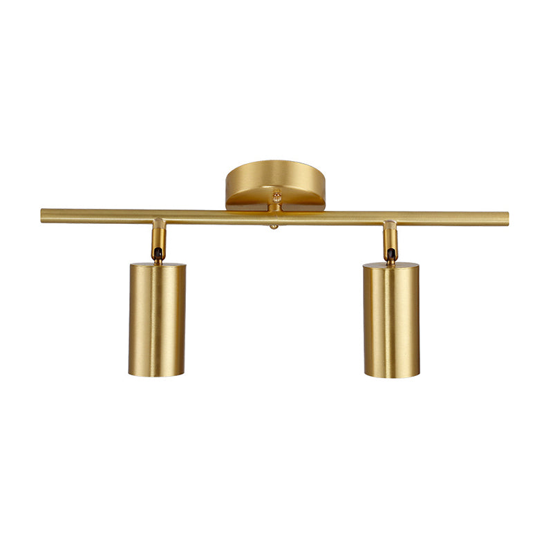Postmodern Simplicity Cylinder Vanity Sconce Lights Brass Wall Mount Light Fixture for Bathroom