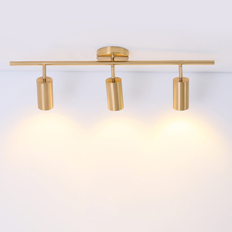 Postmodern Simplicity Cylinder Vanity Sconce Lights Brass Wall Mount Light Fixture for Bathroom