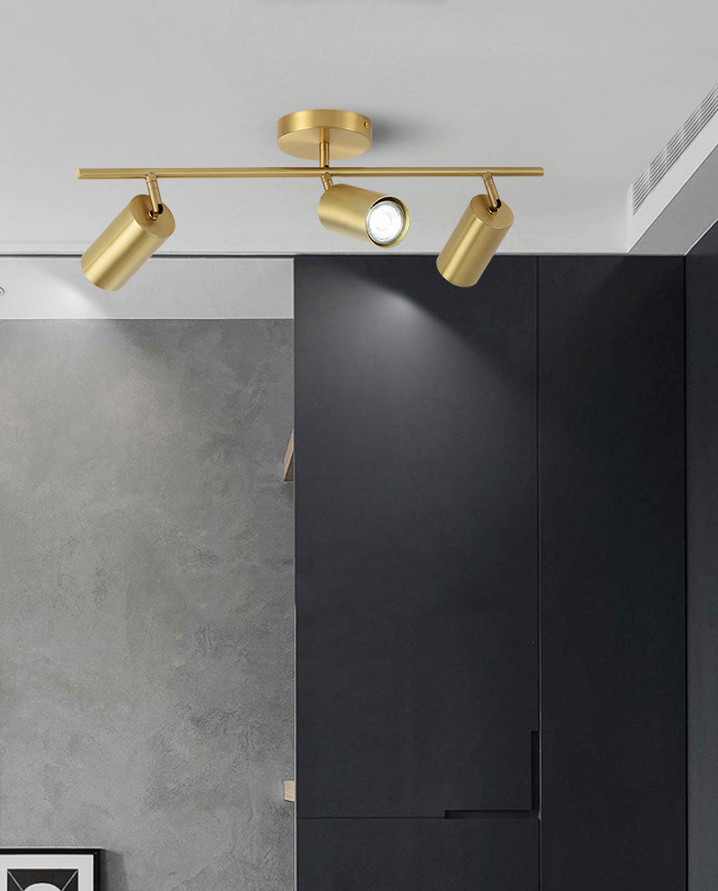 Postmodern Simplicity Cylinder Vanity Sconce Lights Brass Wall Mount Light Fixture for Bathroom