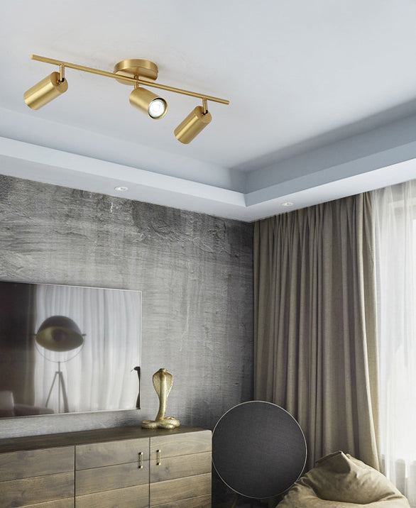 Postmodern Simplicity Cylinder Vanity Sconce Lights Brass Wall Mount Light Fixture for Bathroom