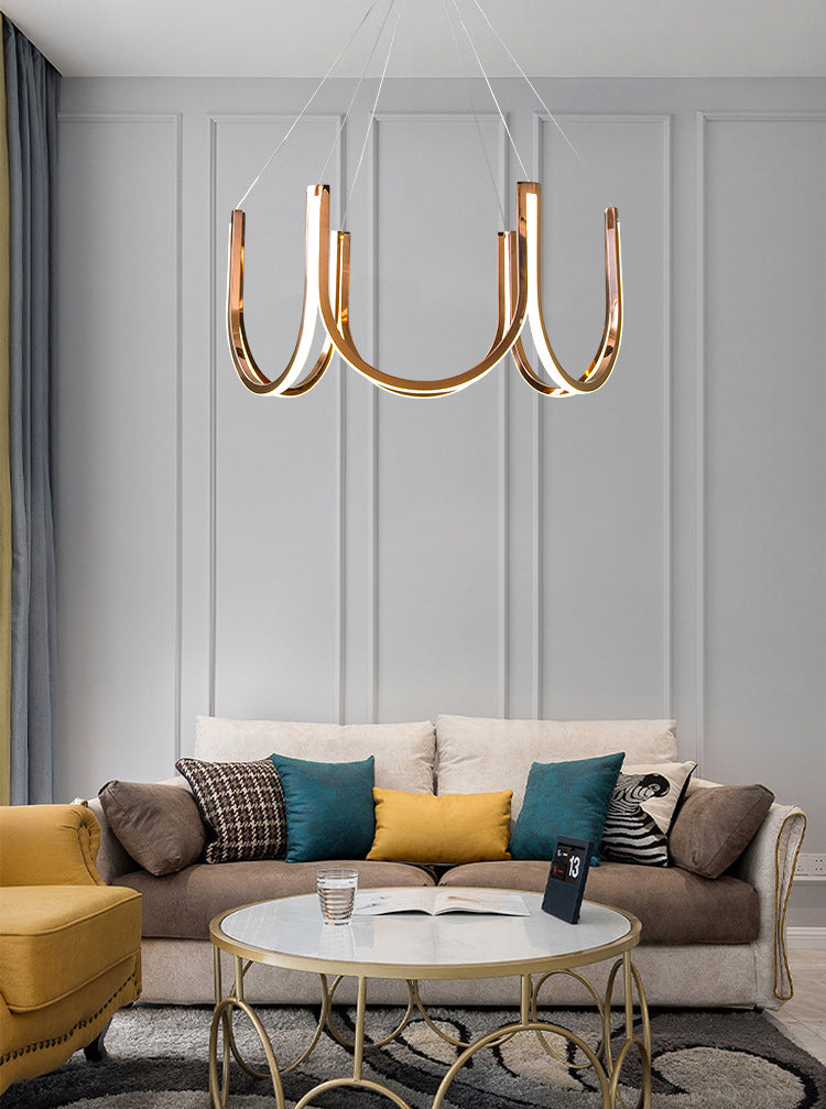 Éclairage suspendu en métal en U simple LED PRENDANT PRENDANT