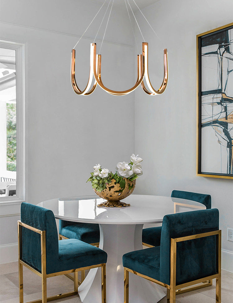 Éclairage suspendu en métal en U simple LED PRENDANT PRENDANT