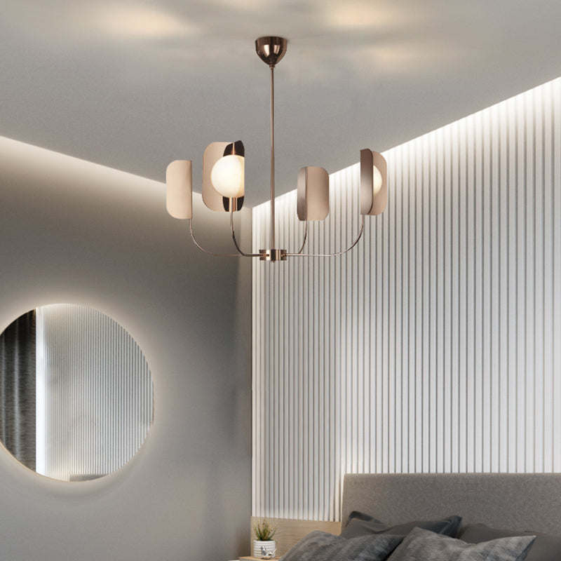 Luz de colgante de techo de metal starburst lámpara de oro rosa nórdica colgante de colgantes para sala de estar