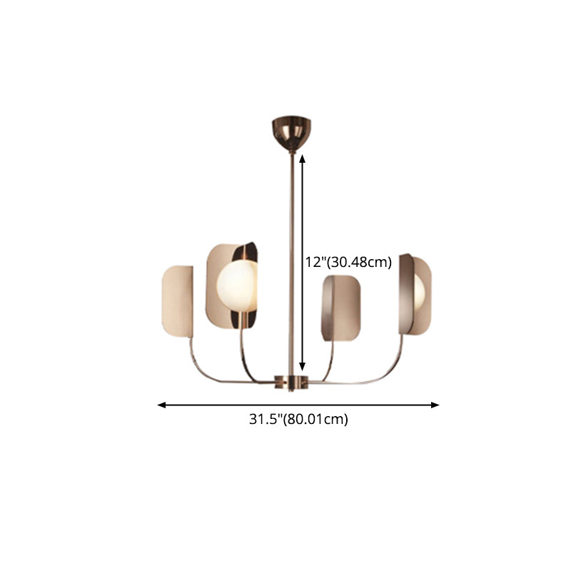 Luz de colgante de techo de metal starburst lámpara de oro rosa nórdica colgante de colgantes para sala de estar