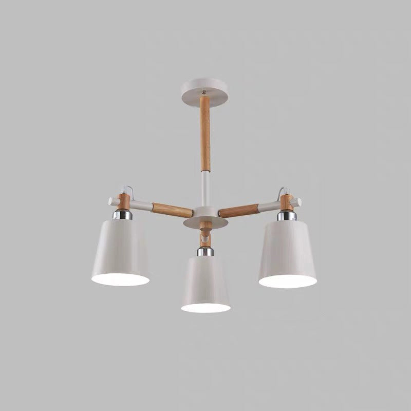 Metal Cone Shaped Chandelier Light Fixture Nordic Style LED Suspension Pendant Light