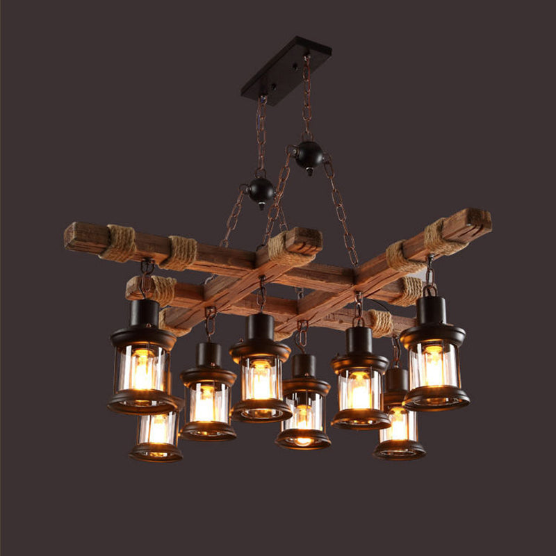 Plafond en bois de bronze antique Pendant les lumières suspendues de style industriel pour salle à manger