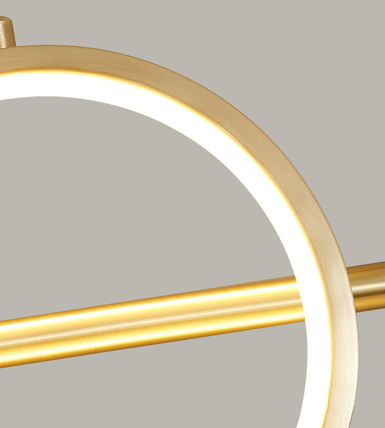 Shaded Dinning Room Island Pendant Light Metal LED Contemporary Island Light Fixture in Gold