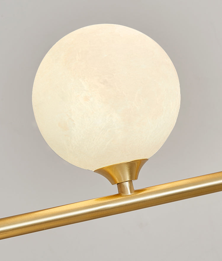 Shaded Dinning Room Island Pendant Light Metal LED Contemporary Island Light Fixture in Gold