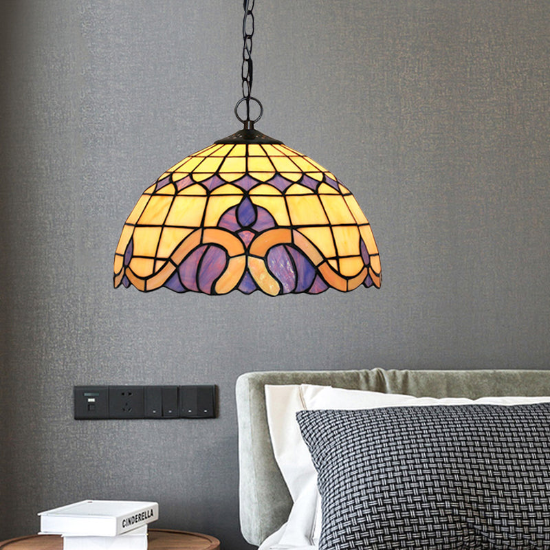 DROP DROP COCCHIO PENDANTE Blu in stile Blu in stile Tiffany 12 "/16" W 1 Luce Lumo da caffè leggero per sala da pranzo