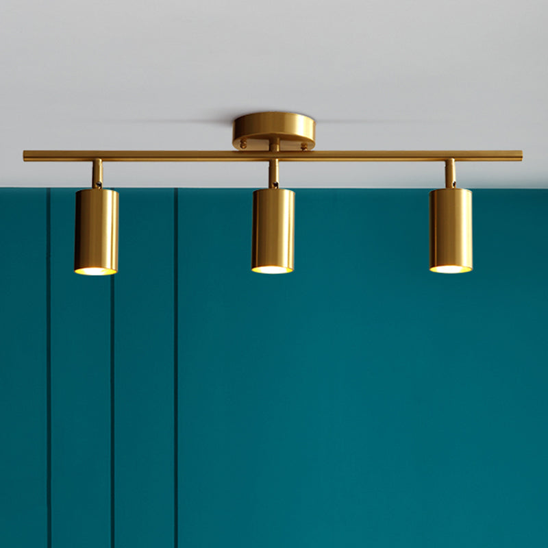 Postmodern Simplicity Cylinder Vanity Sconce Lights Brass Wall Mount Light Fixture for Bathroom