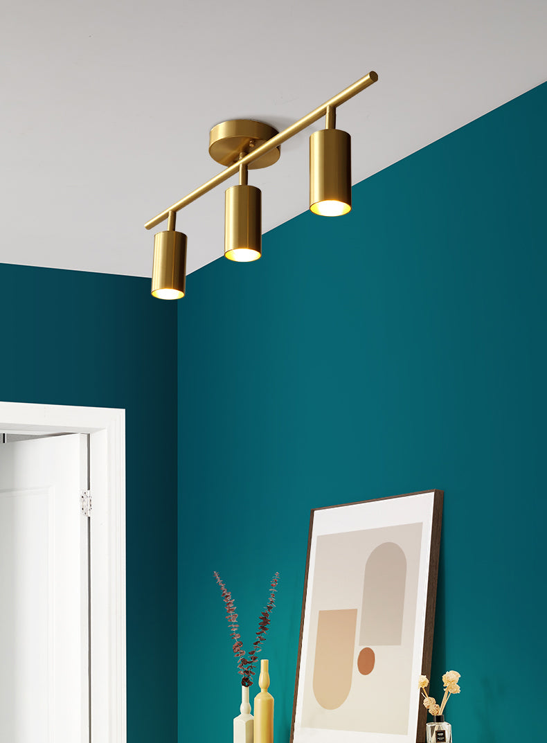 Postmodern Simplicity Cylinder Vanity Sconce Lights Brass Wall Mount Light Fixture for Bathroom