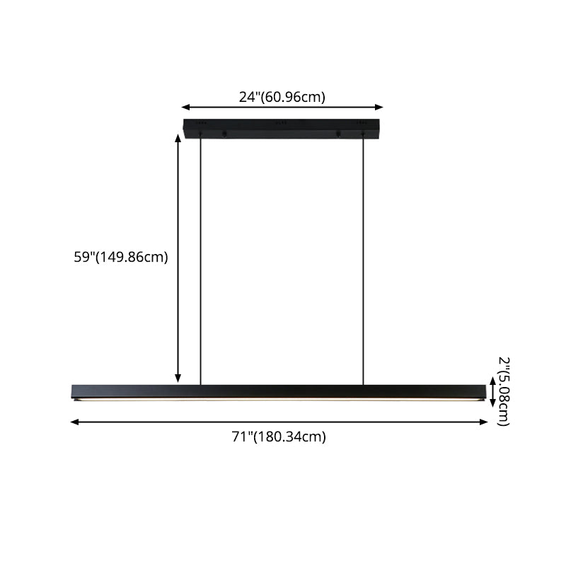 Mew Modern Island Lighting Linear 1-Light LED Pendant Lights for Dining Room