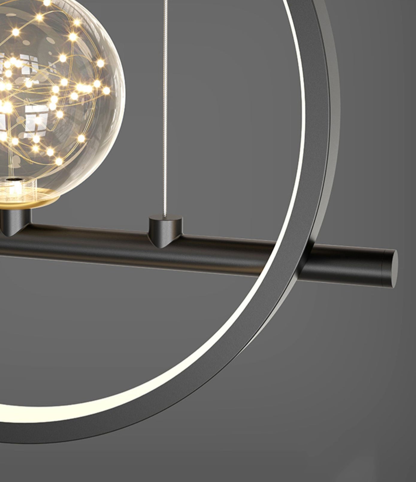 Nuove moderne idee di illuminazione dell'isola a led in metallo Lampada lampadario lineare per sala da pranzo