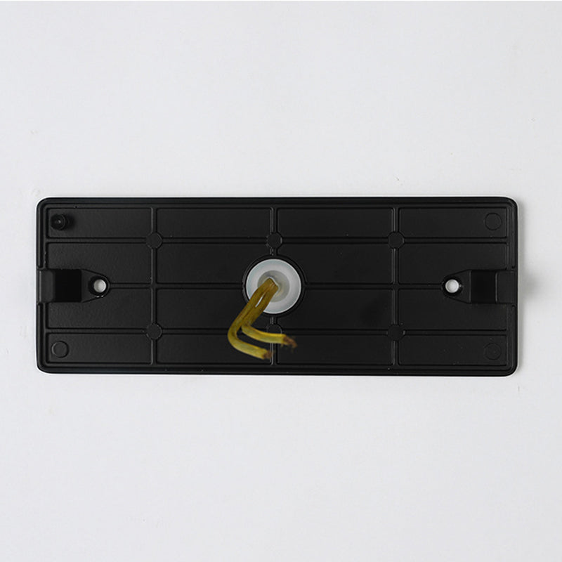 Black 4-Light LED Wall Lamp in Modern Simplicity Aluminium Rectangular Wall Light with Glass Shade