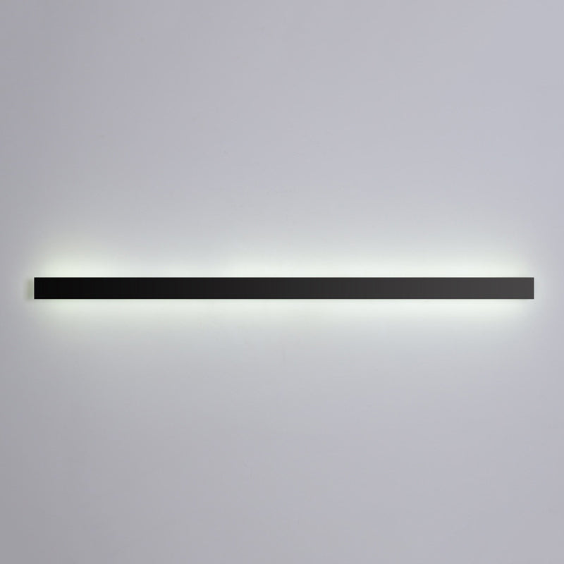 Metal Linear Sconce Light Fixture Modern Style LED Black Wall Mount Light Fixture