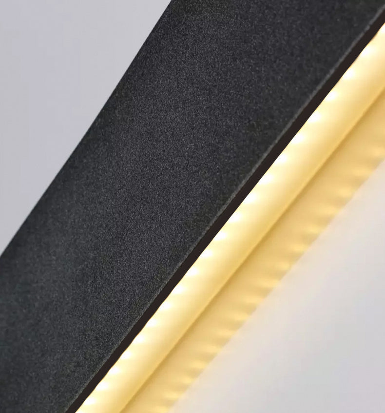Metal Linear Sconce Light Fixture Modern Style LED Black Wall Mount Light Fixture