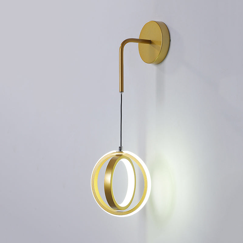 Metal Geometric Wall Light Fixture Minimalist-Style LED Wall Mounted Light Fixture