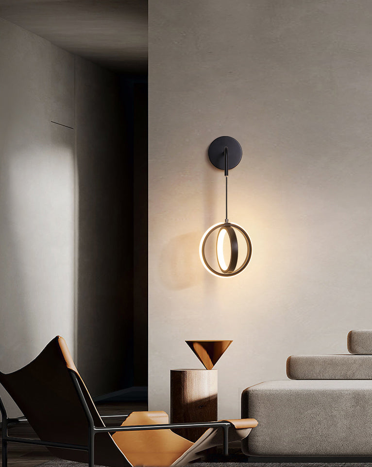 Metal Geometric Wall Light Fixture Minimalist-Style LED Wall Mounted Light Fixture