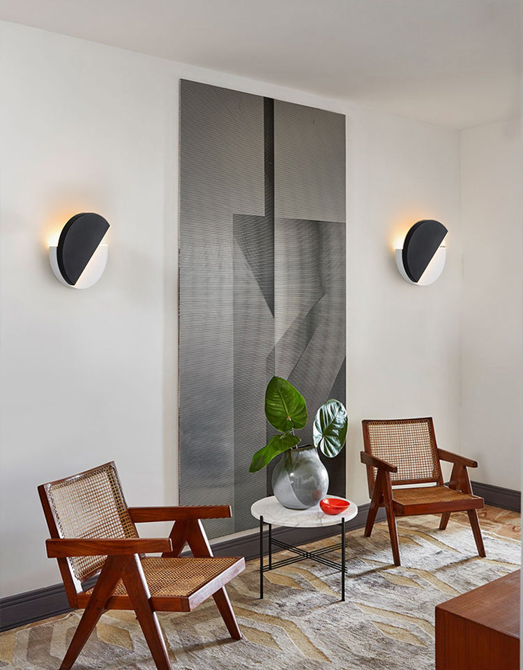 1-Light Black Minimalism Sconce Light Fixtures Iron Wall Lamp Sconce for Bedroom