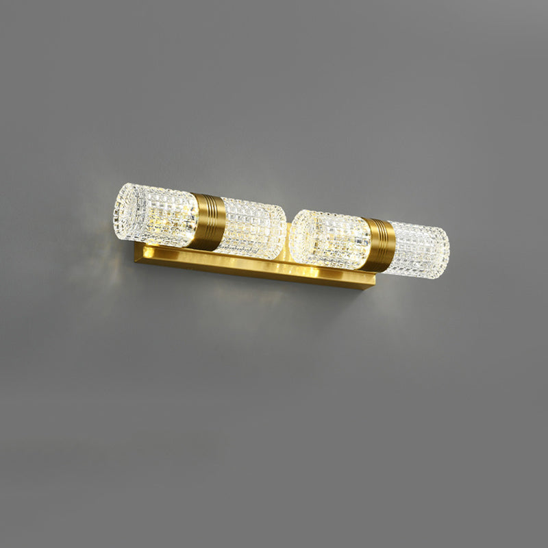 Postmodern Simplicity Cylinder Vanity Sconce Lights Acrylic Wall Mount Light Fixture for Bathroom