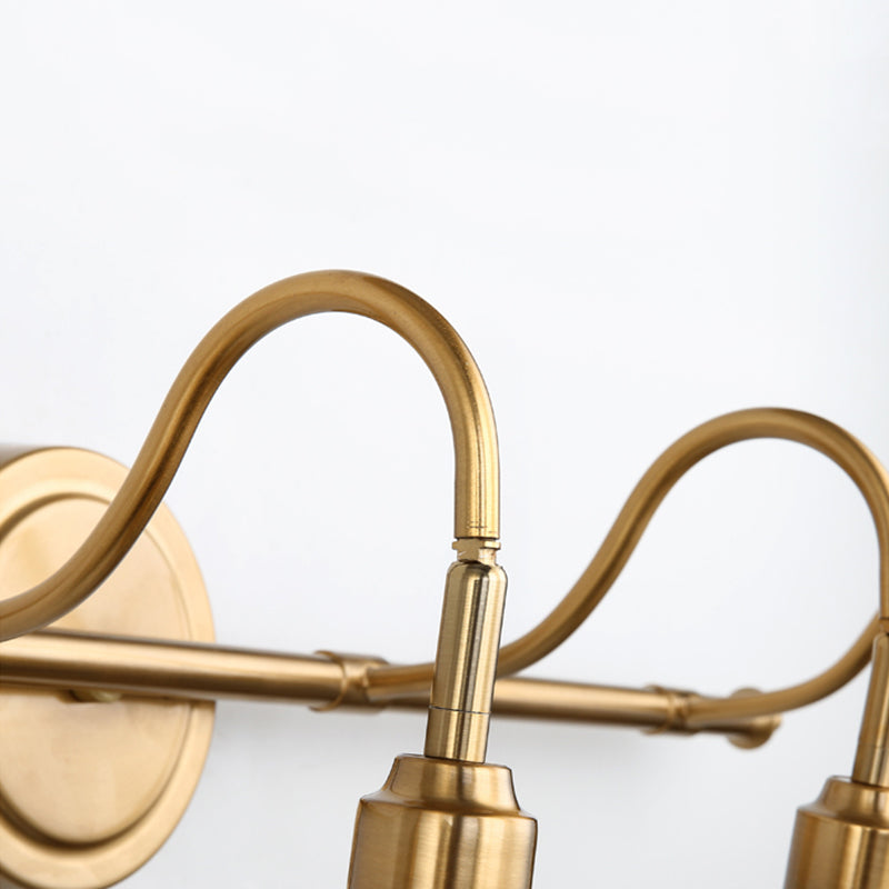 Postmodern Simplicity Bell Vanity Sconce Lights Metallic Wall Mount Light Fixture for Bathroom