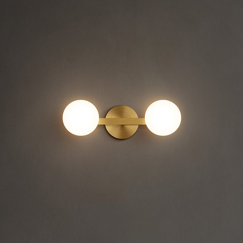 Postmodern Globe Vanity Sconce Lights Milk Glass Wall Monte Funture per bagno