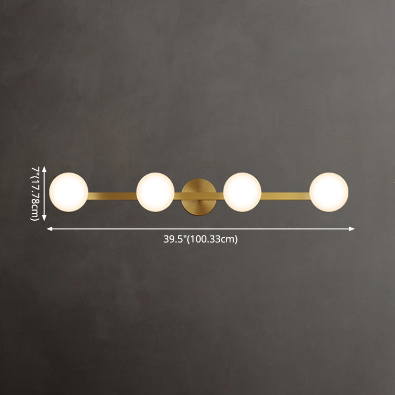 Postmodern Globe Vanity Sconce Lights Milk Glass Wall Monte Funture per bagno