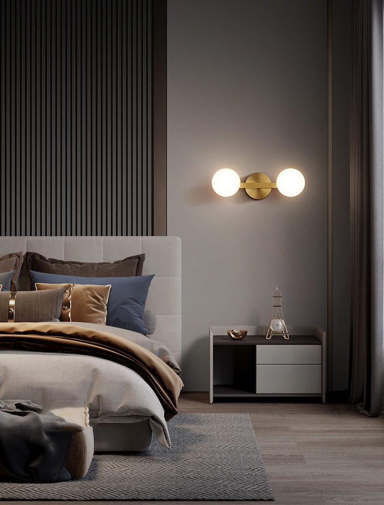 Postmodern Globe Vanity Sconce Lights Milk Glass Wall Monte Funture per bagno