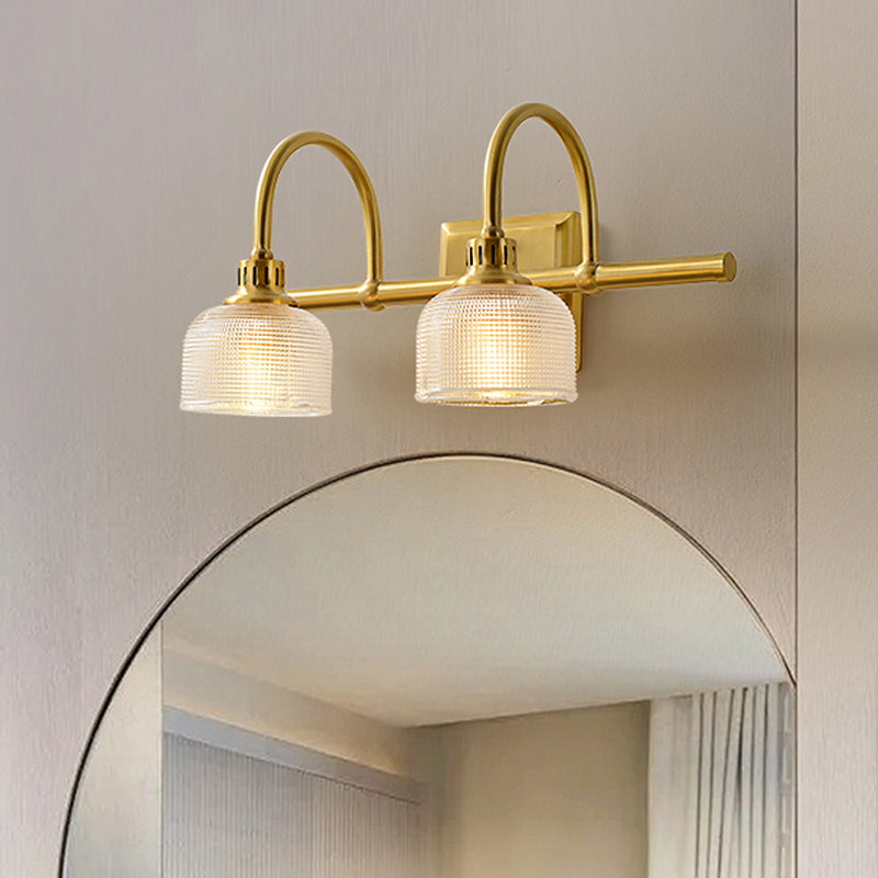 Postmodern Dome Vanity Sconce Lights Prismatic Glass Wall Mount Light Fixture for Bathroom