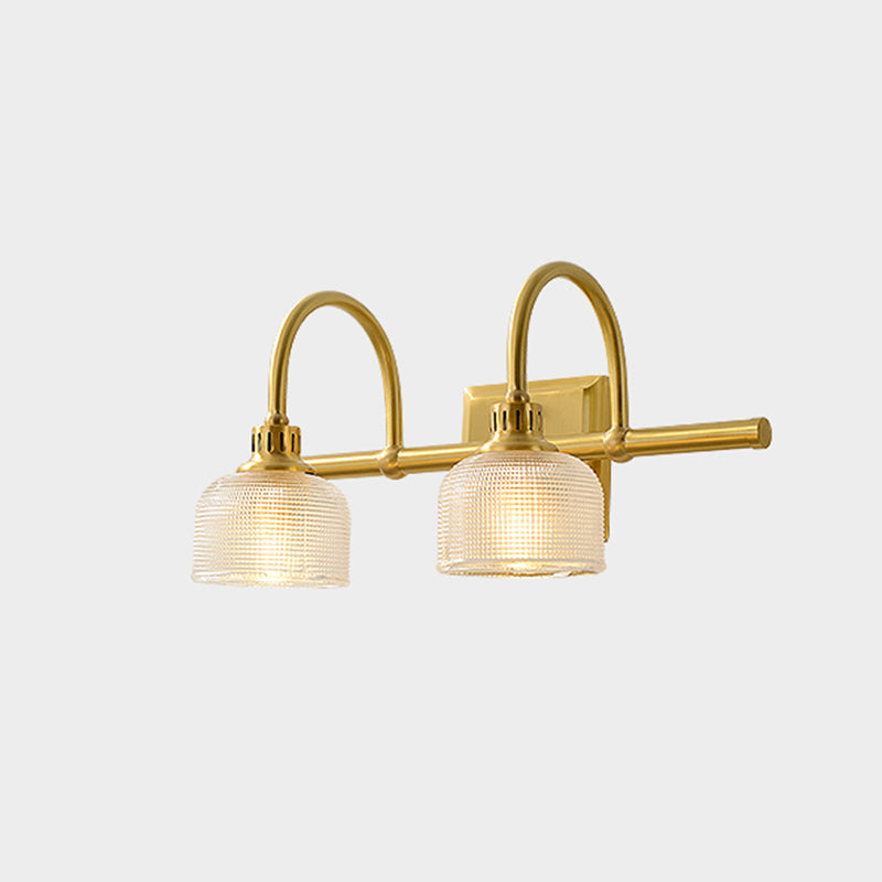 Postmodern Dome Vanity Sconce Lights Prismatic Glass Wall Mount Light Fixture for Bathroom