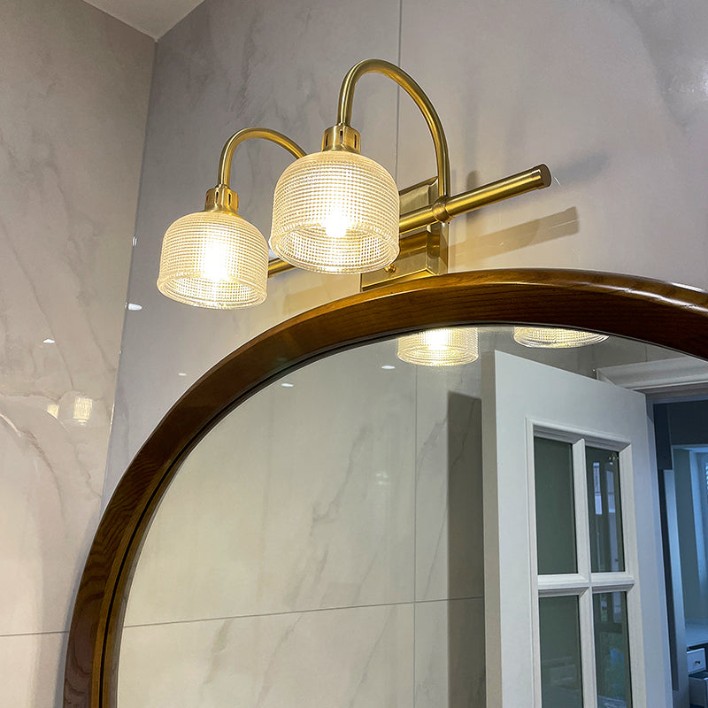 Postmodern Dome Vanity Sconce Lights Prismatic Glass Wall Mount Light Fixture for Bathroom