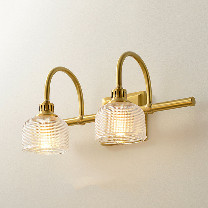 Postmodern Dome Vanity Sconce Lights Prismatic Glass Wall Mount Light Fixture for Bathroom