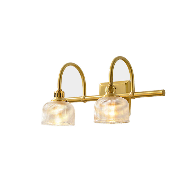 Postmodern Dome Vanity Sconce Lights Prismatic Glass Wall Mount Light Fixture for Bathroom