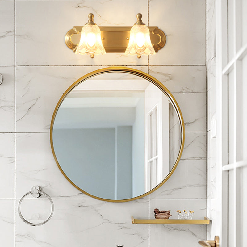 Vintage Simplicity Bell Vanity Gince Lights Grosted Glass Wall Mount luminaire pour salle de bain