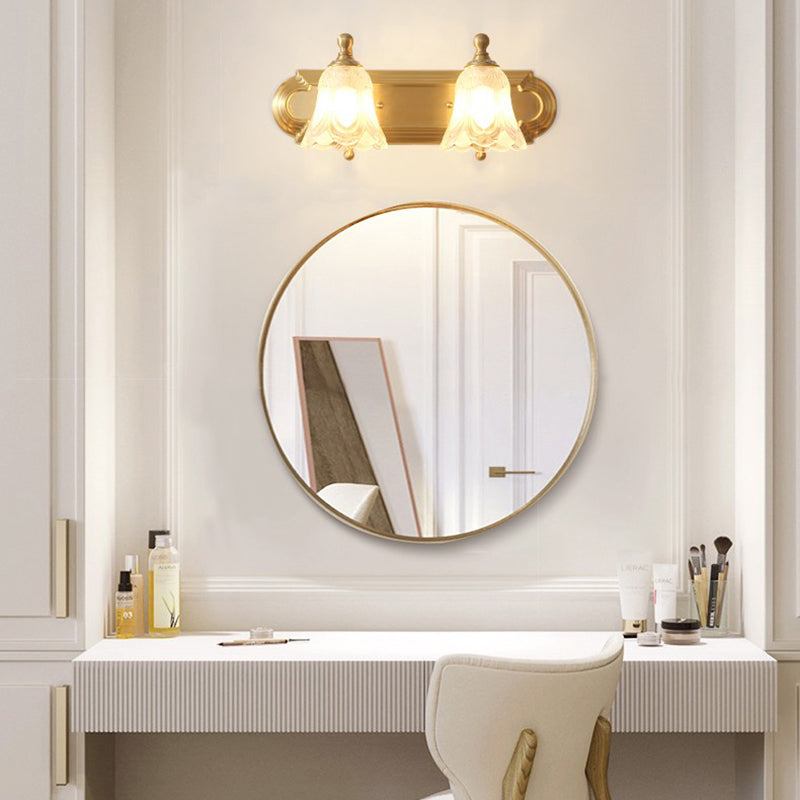 Vintage Simplicity Bell Vanity Gince Lights Grosted Glass Wall Mount luminaire pour salle de bain