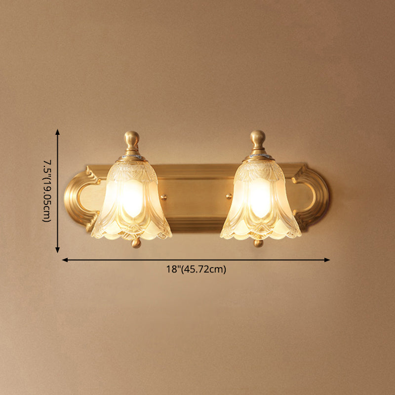 Vintage Simplicity Bell Vanity Gince Lights Grosted Glass Wall Mount luminaire pour salle de bain