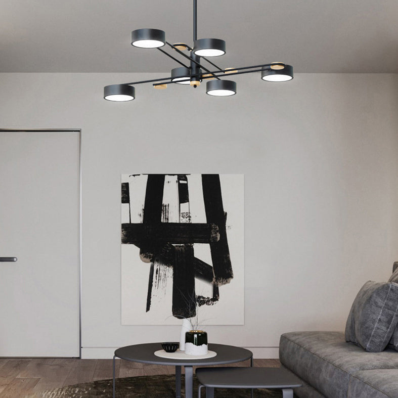 Nordic Starburst Chandelier Lighting Fixture Metal Living Room LED Ceiling Chandelier