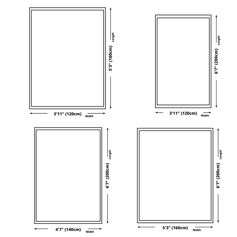 Blue Abstract Indoor Carpet Polyester Modern Rug Anti-Split Backing Area Rug for Indoor Room