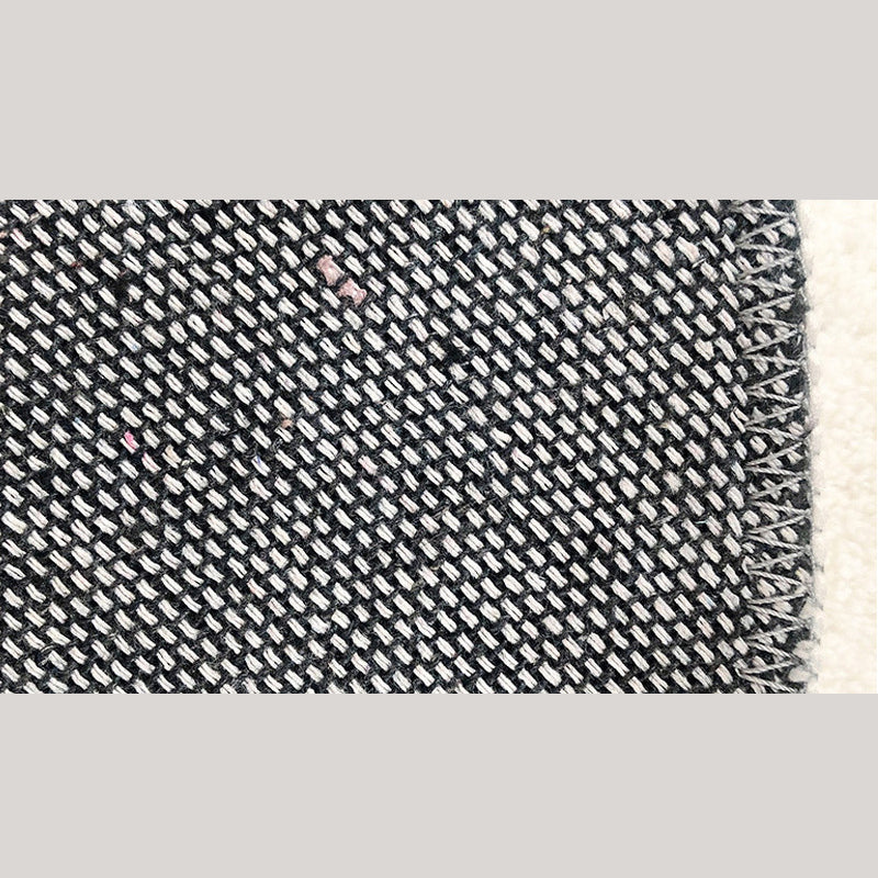 Beige Modern Area Rug Polyester Color Block Carpet Non-Slip Backing Rug for Living Room