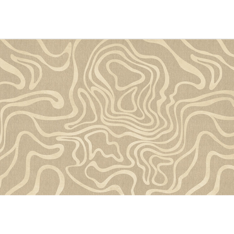 Modern Indoor Rug Stripe Print Carpet Polyester Non-Slip Backing Area Carpet for Living Room