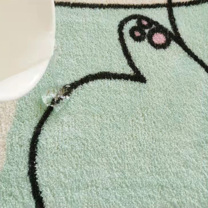 Modern Color-Blocked Rug Pink Polyester Area Carpet Non-Slip Backing Rug for Living Room