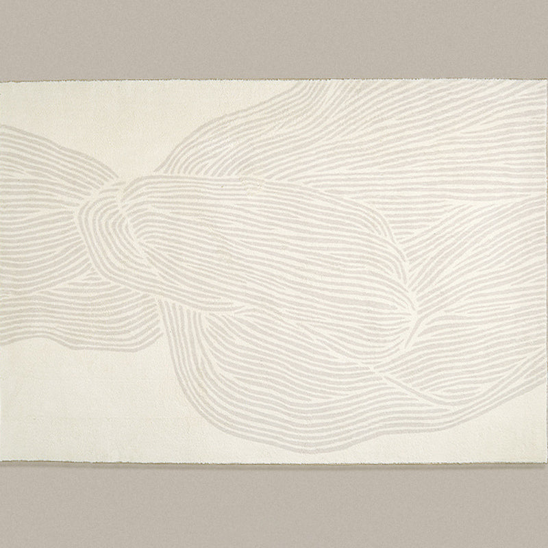 Yellow Abstract Indoor Rug Polyester Casual Area Rug Washable Carpet for Home Decor