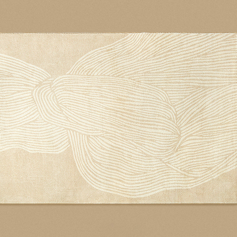 Yellow Abstract Indoor Rug Polyester Casual Area Rug Washable Carpet for Home Decor