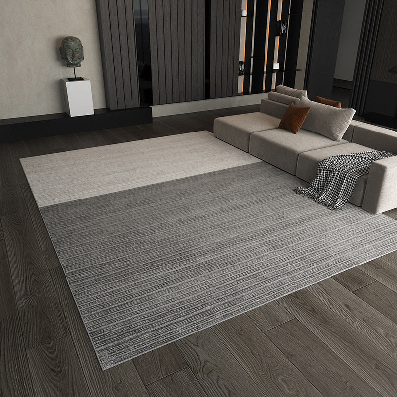 Tapis d'intérieur postmoderne de luxe, bloc de couleur gris, zone Non fendue, pour la décoration de la maison