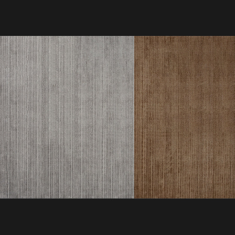 Tapis d'intérieur postmoderne de luxe, bloc de couleur gris, zone Non fendue, pour la décoration de la maison