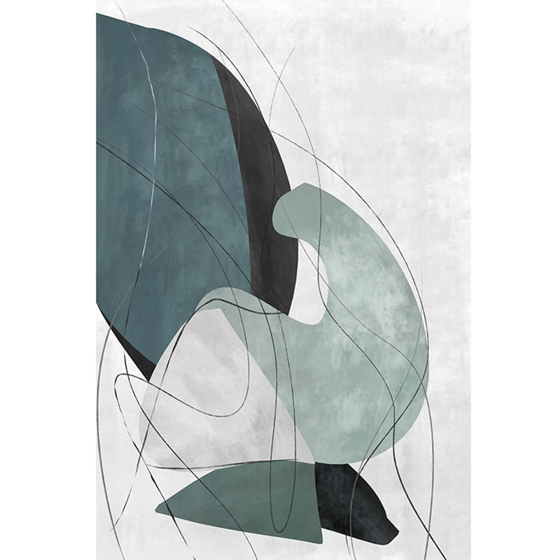 Minimalist Indoor Rug Abstract Pattern Creative Area Rug Polyester Anti-Slip Rug for Living Room