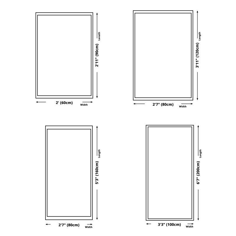 Modern Color-Blocked Carpet Blue Polyester Area Rug Stain Resistant Rug for Living Room