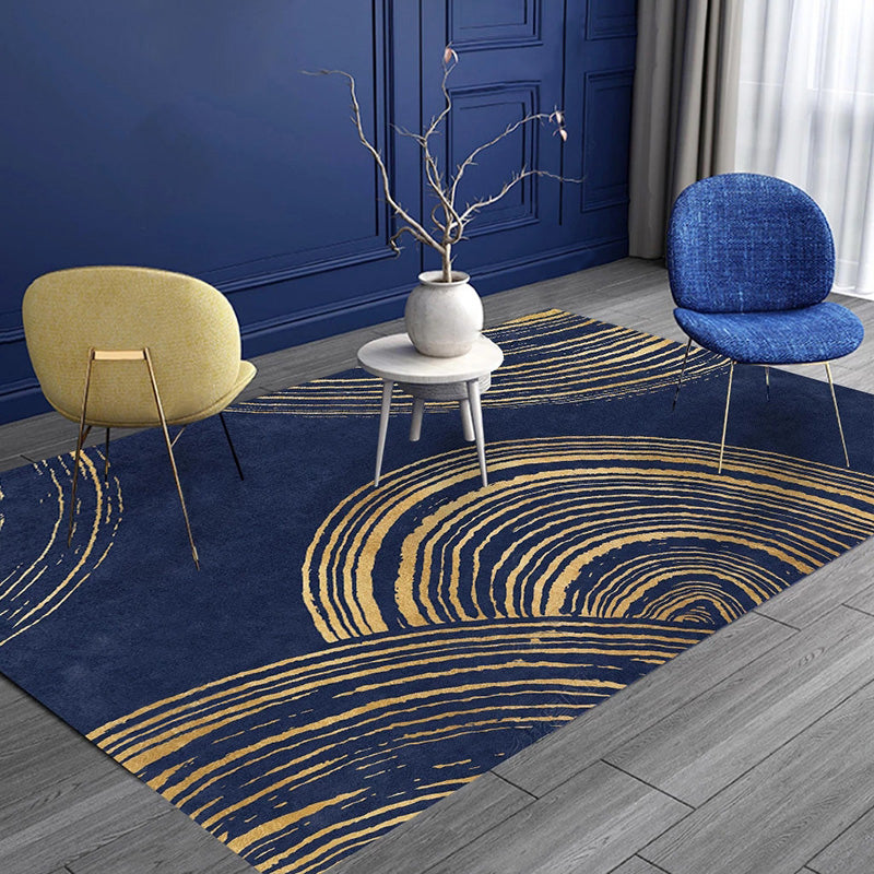 Multicolored Modern Rug Geometric Design Carpet Polyester Washable Indoor Rug for Living Room