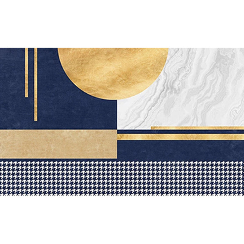 Multicolored Modern Rug Geometric Design Carpet Polyester Washable Indoor Rug for Living Room